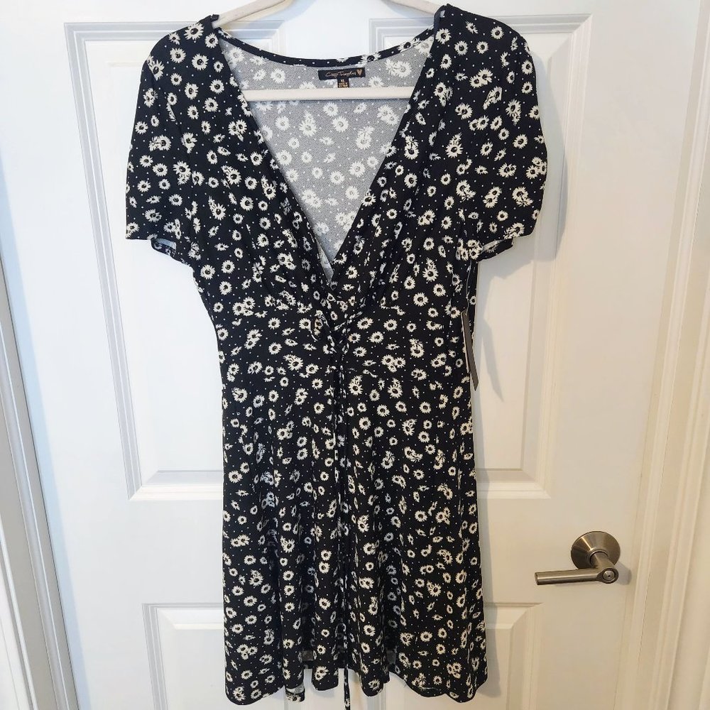 City Triangles Black Corset Daisy Midi Dress